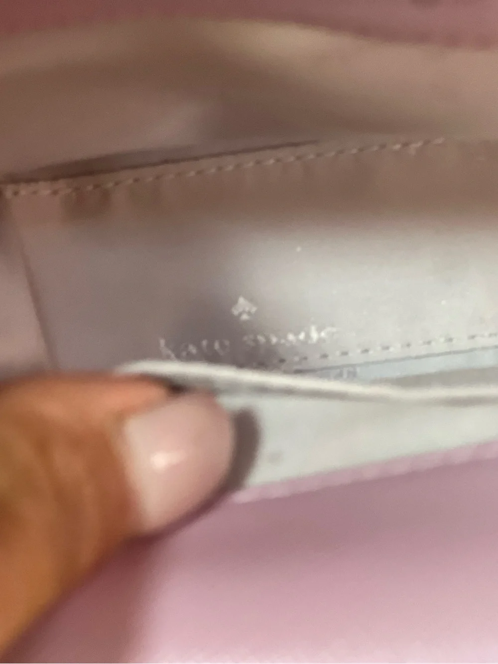 kate spade Lavender Saffiano Crossbody Bag with Gold Logo